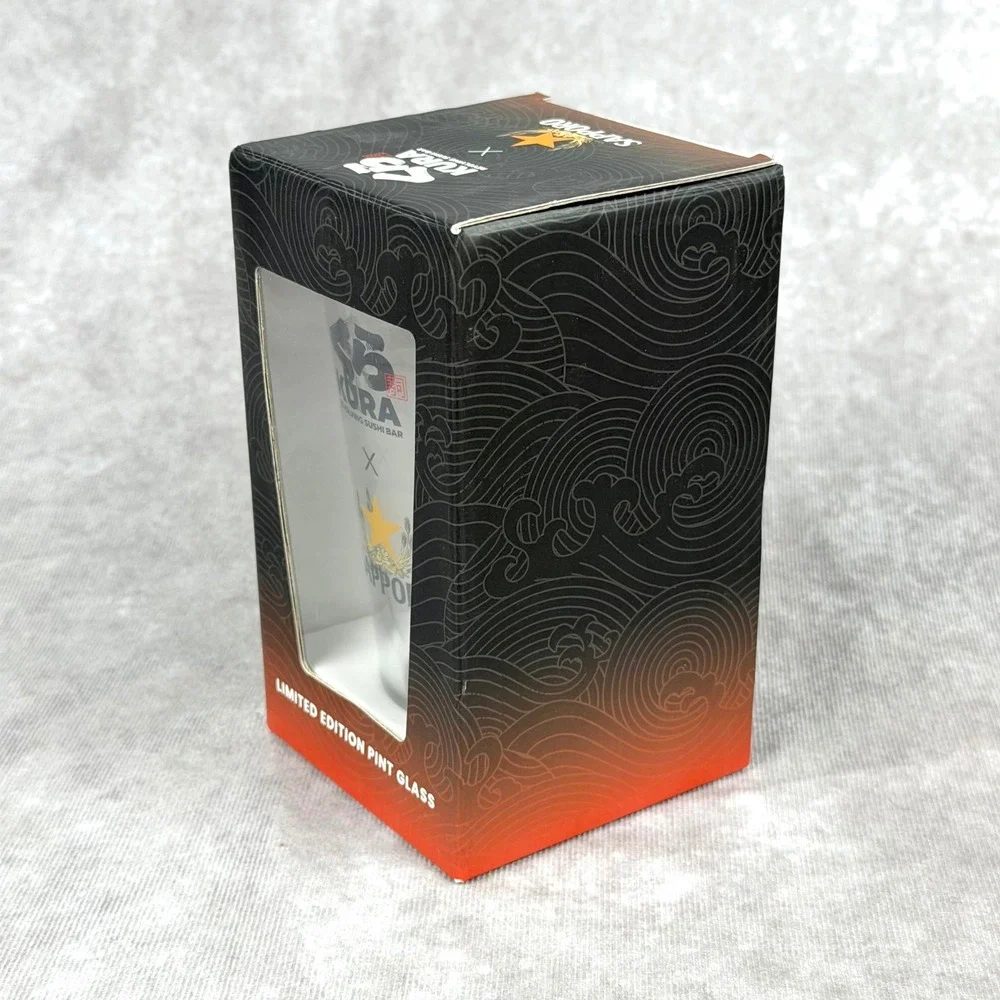 Kura Revolving Sushi Bar x Sapporo Limited Edition Pint Glass New in Box